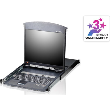 ATEN Rack konzola KL1508AM-AXA-XG, 17", VGA, 1U, crna
